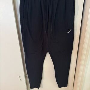 Gymshark Black Sweatpants Tapered Fit Elastic Waist